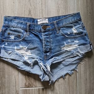 ONE TEASPOON BANDIT DENIM SHORTS